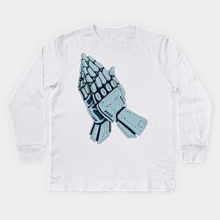 Praying robot hands Albrecht Durer Kids Long Sleeve T-Shirt